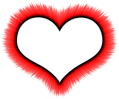 Heart Outline on Fire