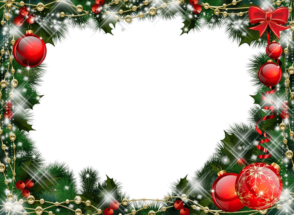 Christmas Frame Balls Mistletoe