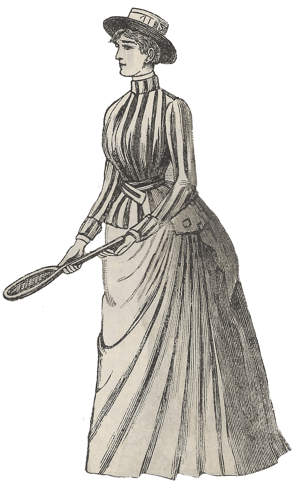 Vintage Tennis Player Woman