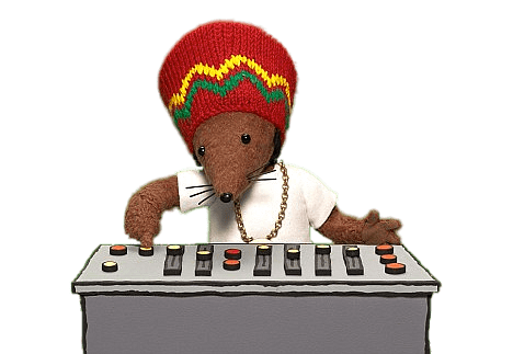 Rastamouse pushing buttons
