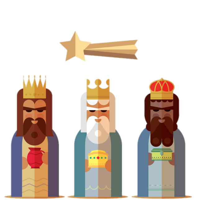 Three Kings and Shooting Star Drawing