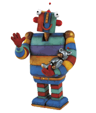 Little Robots Stripy Waving