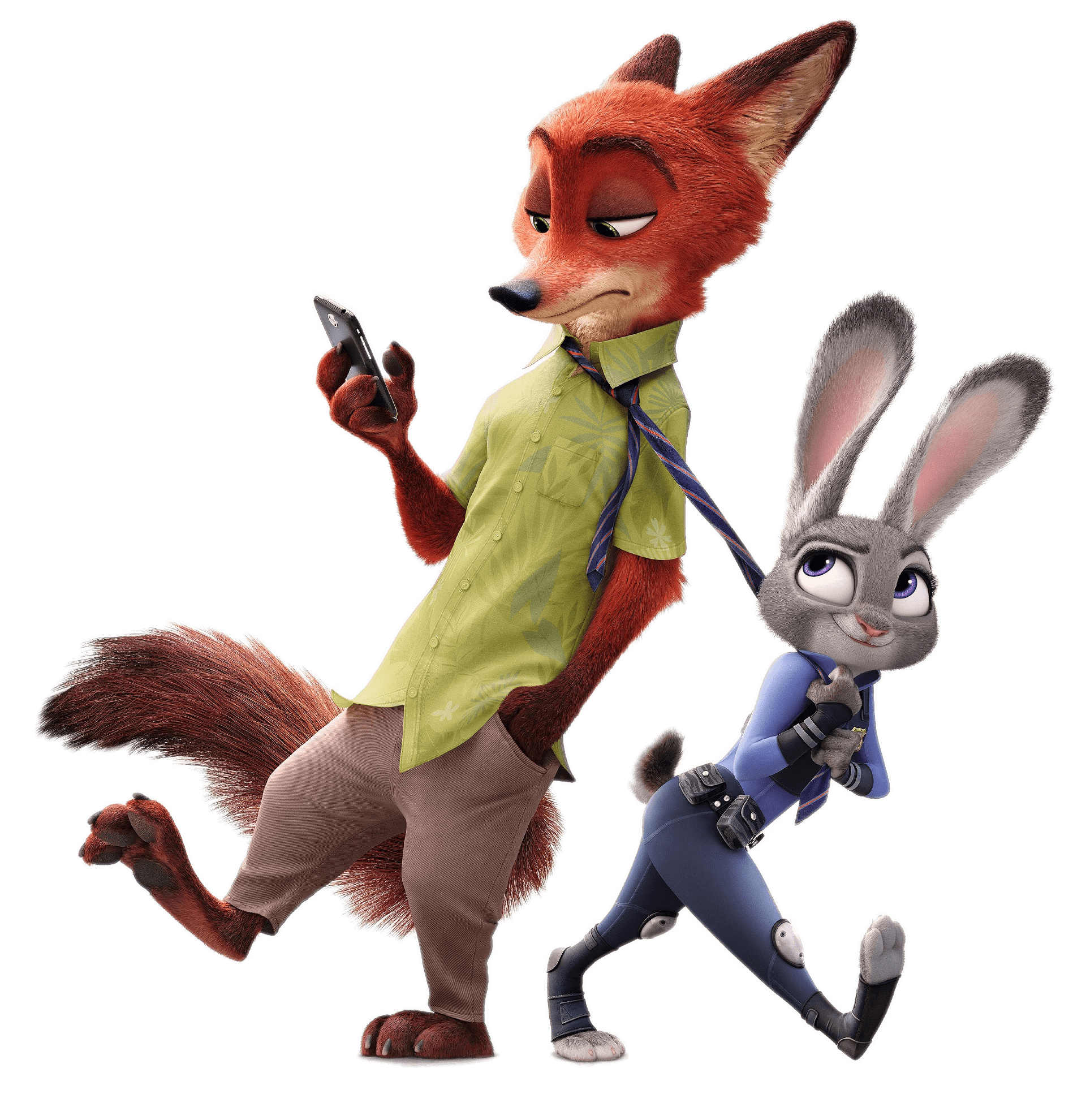 Zootopia Judi Holding Nick's Tie