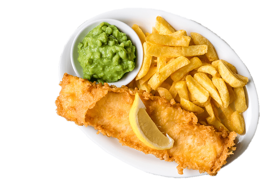 Fish and Chips With Pea Mash