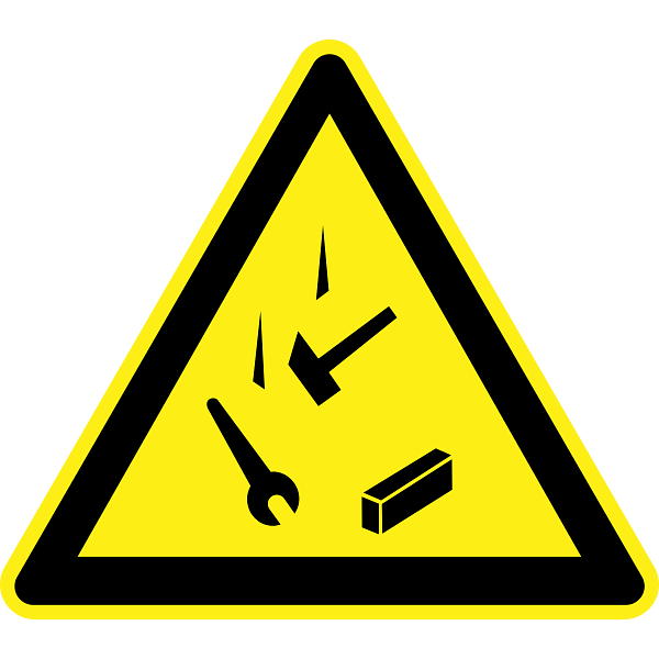 Falling Tools Hazard Warning Sign