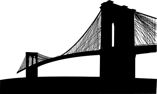 New York Brooklyn Bridge Silhouette