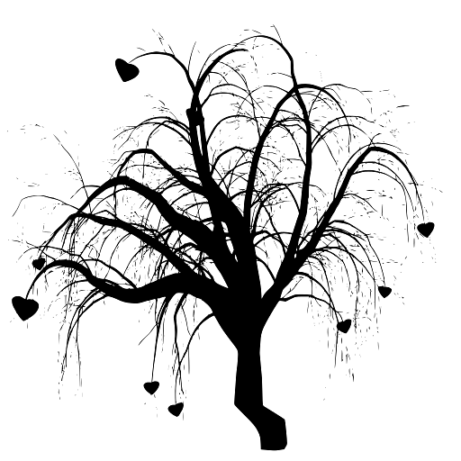 Tree in Autumn with Heart-Shaped Leaves