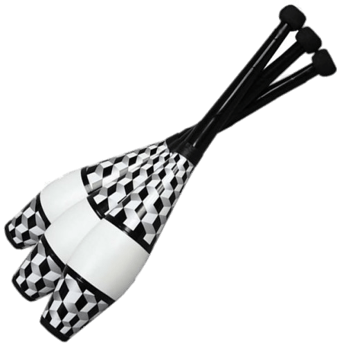 Black and White Juggling Clubs