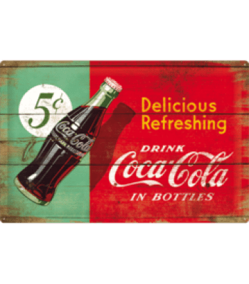 Vintage Wooden Sign Coca Cola