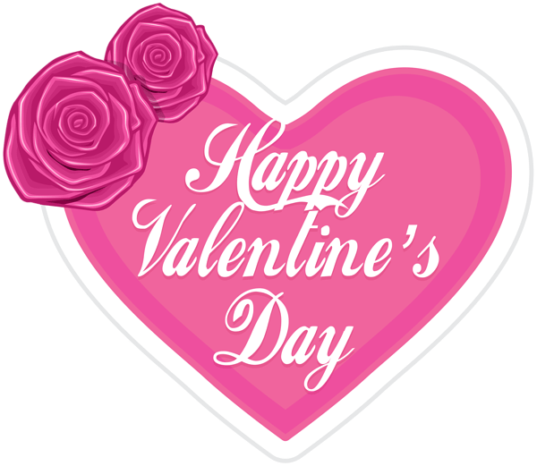 Happy Valentine's Day In Pink Heart