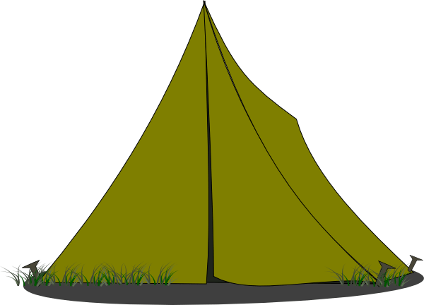 Small Green Camping Tent Clipart