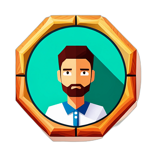 Language Learning, Minimalist App Icon - Circle Icon Bevel Border