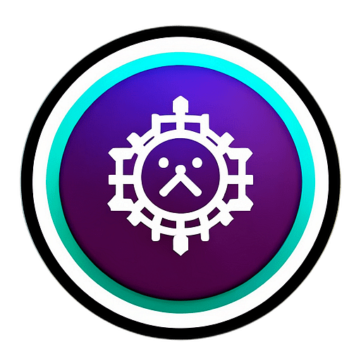 Web Development Firm, Minimalist App Icon - Circle Icon Bevel Border