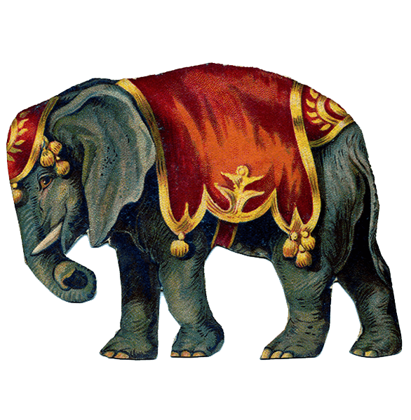 Victorian Vintage Circus Elephant