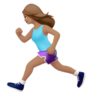 Female Runner Apple Emoji