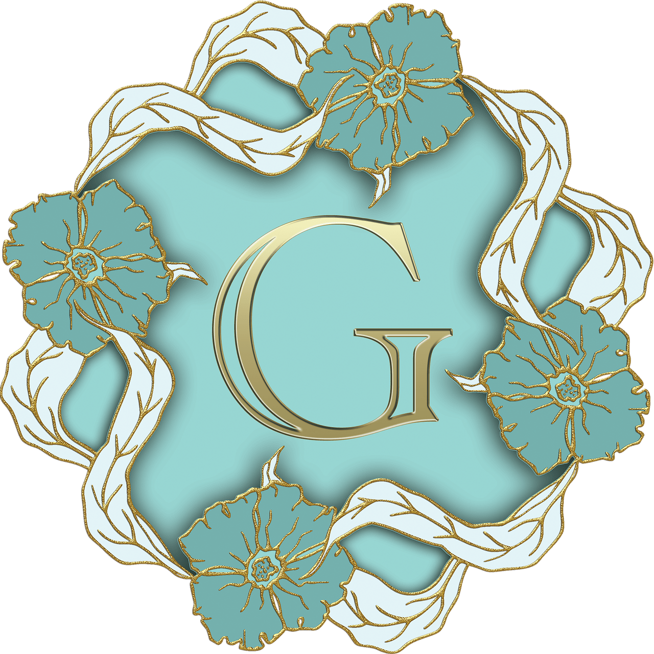Flower Theme Capital Letter G