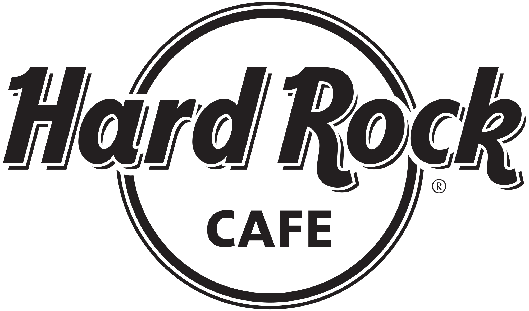 Hard Rock Café Logo Black and White