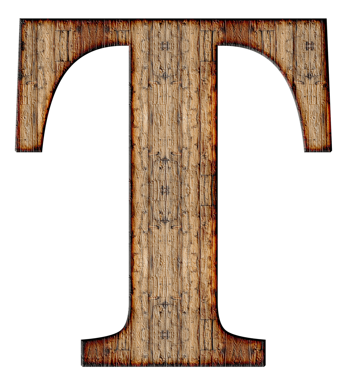 Wooden Capital Letter T
