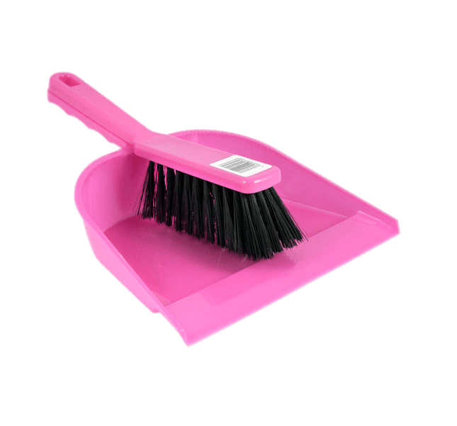 Pink Dustpan Set