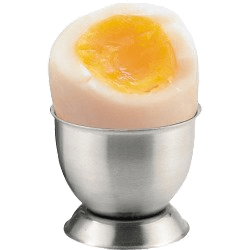 Egg In Metal Egg Cup