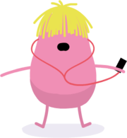 Stumble About To Fall on Train Tracks