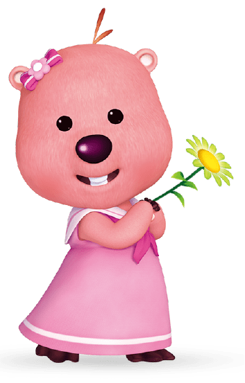 Loopy Holding A Flower