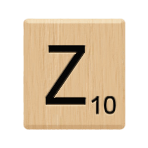 Scrabble Tile Z