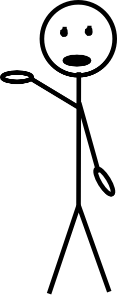 Stick Figure Raising Hand