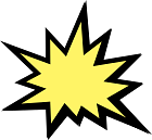 Yellow Excited Speech Bubble