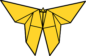 Origami Yellow Butterfly