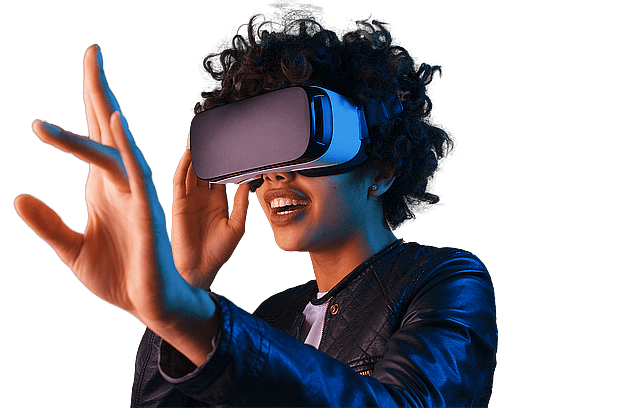 Woman Using VR Goggles