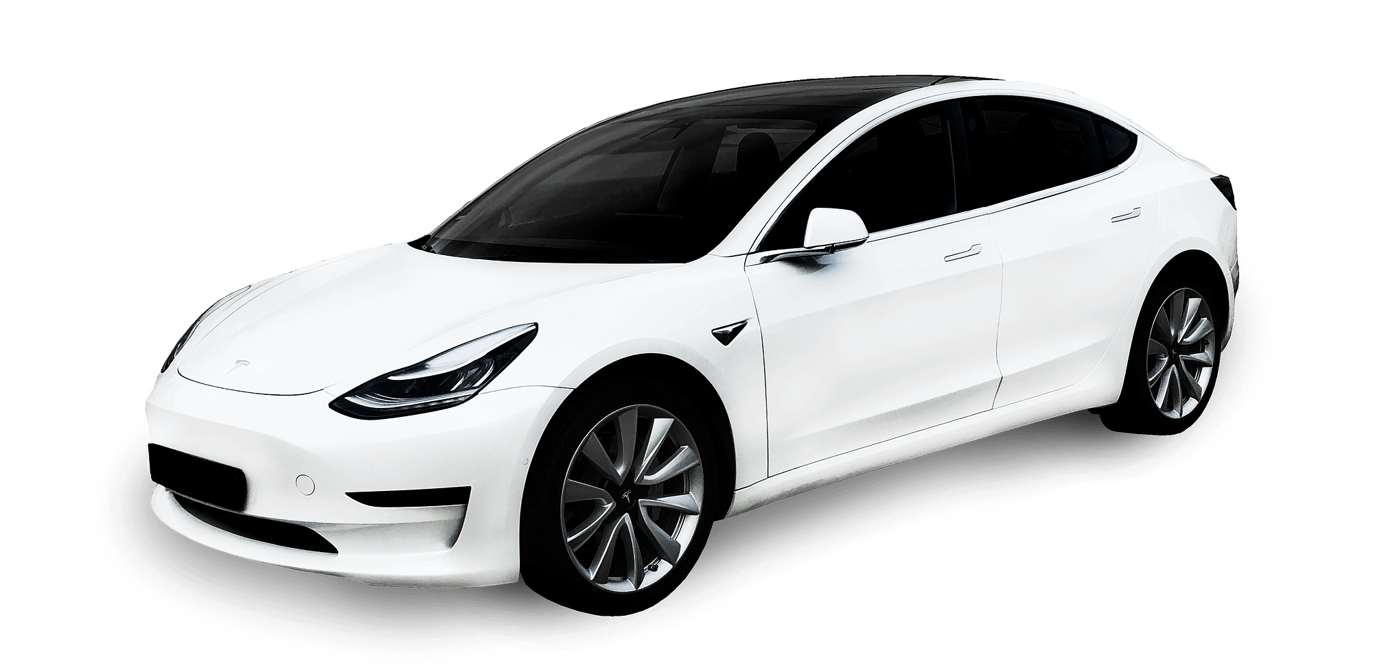 White Tesla Model 3