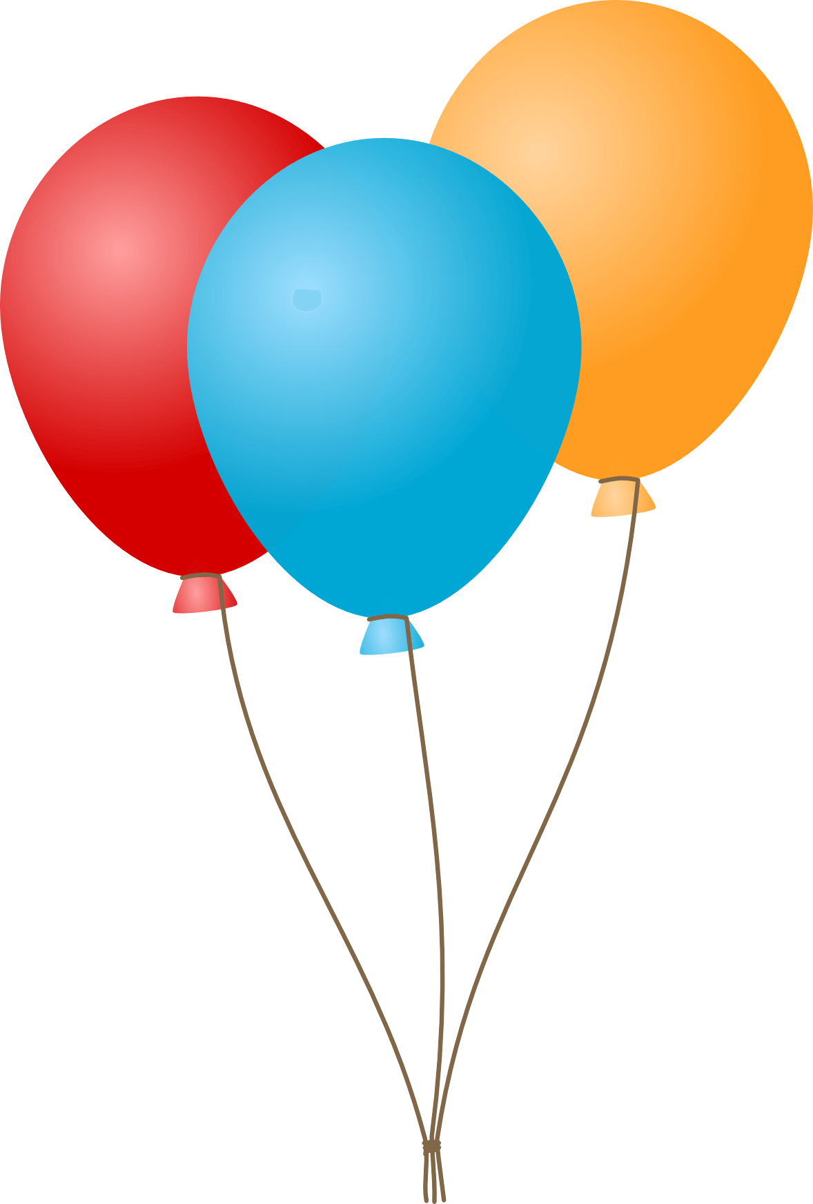 Three Flat Balloons