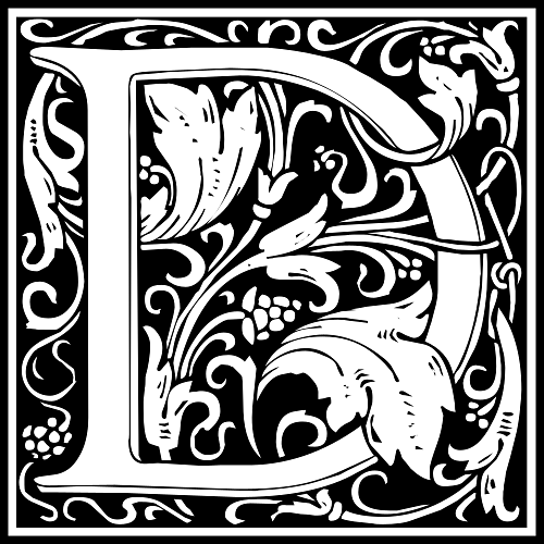 Decorated Letter D