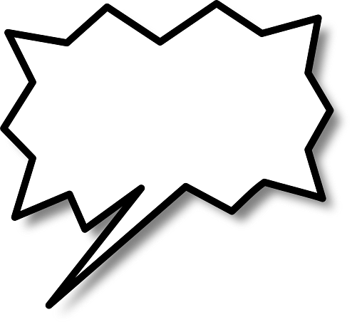 Spiky Callout Speech Bubble Left