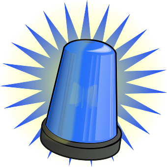 Flashing Blue Ambulance Light