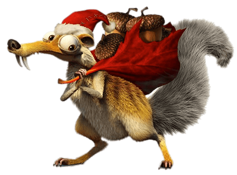 Ice Age character Scrat Santa