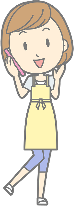 Housewife Calling on the Phone