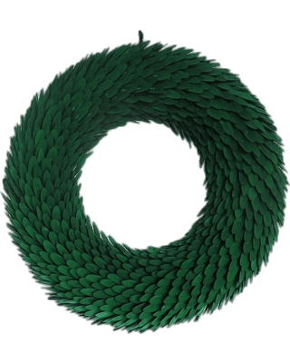 Green Curled Wood Wreath