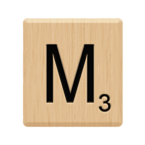 Scrabble Tile M