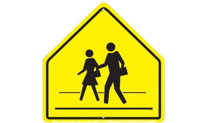 School Crosswalk Sign