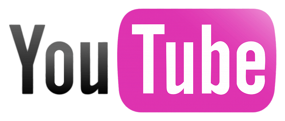 YouTube pink logo banner
