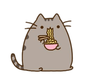 Pusheen Eating Noodles