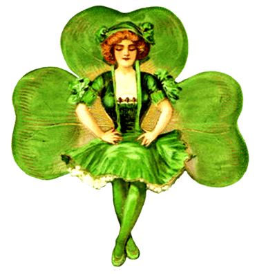 St Patrick's Day Vintage Shamrock Figure