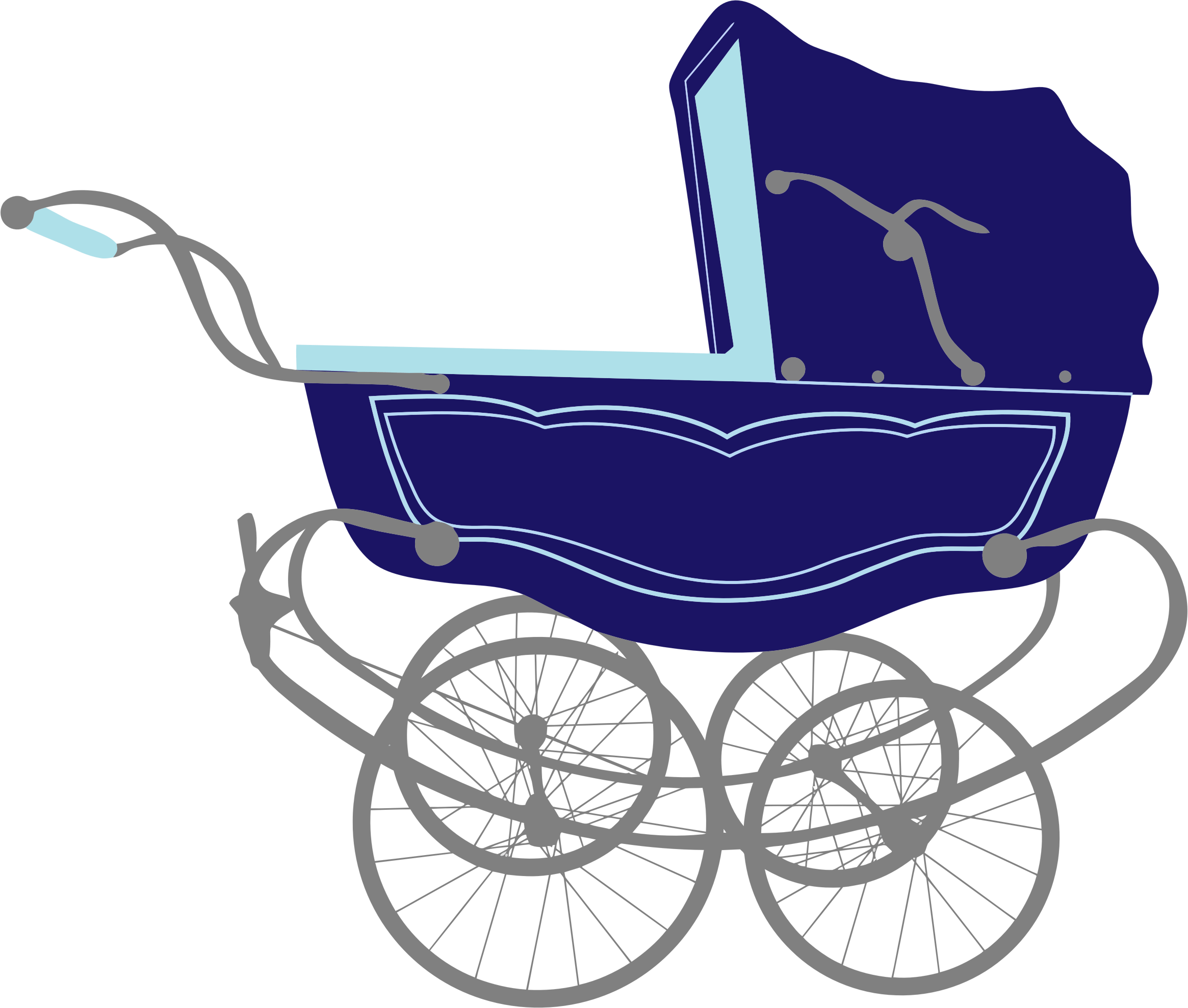 Vintage Blue Stroller