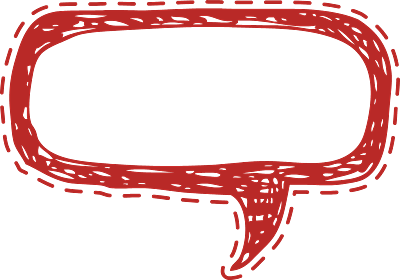 Red Speech Bubble with Double Edge