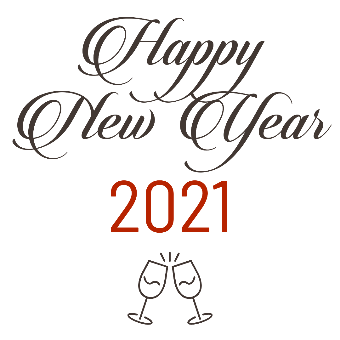 Happy New Year 2021 Classic Champagne Glasses