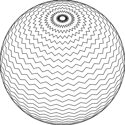 Zig Zag Lines Globe