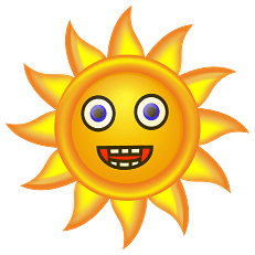 Sun with Wide Smile