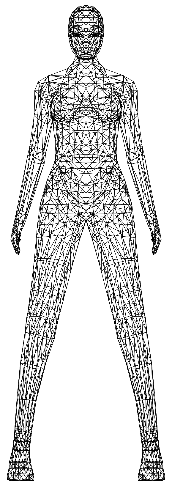 Modern Drawing of Female Body